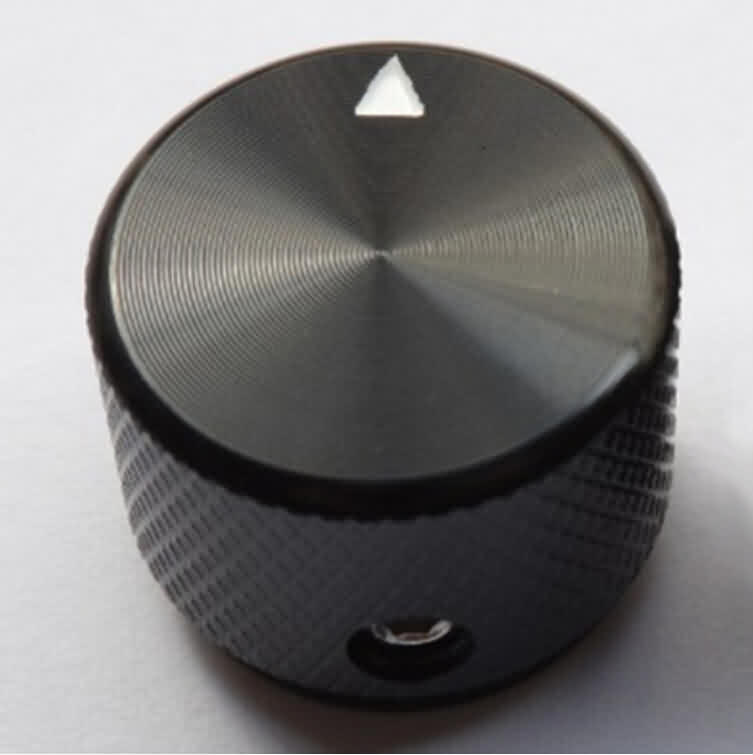Knurled Aluminum Rotary Control Knob - OD: 20mm / H: 15.5mm